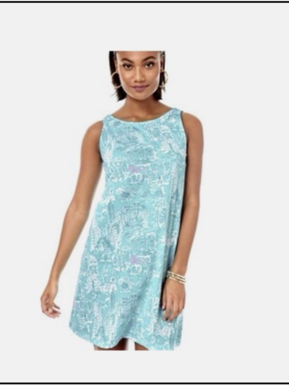Lilly Pulitzer “Lilly Loves NYC” Aqua Printed dress